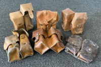 (6) Pairs of Vintage Leather Magazine Pouches