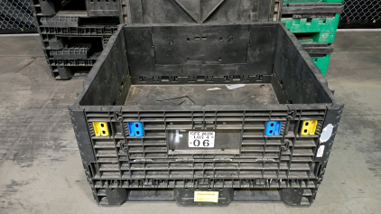 Off-site Ropak Collapsible Polymer Crate with Lid 48x45x25