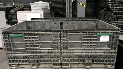 Off-site Ropak Collapsible Polymer Crate with Lid 48x90x33
