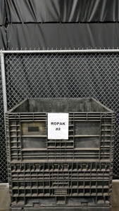 Off-site Ropak Collapsible Polymer Crate with Lid 48x45x50