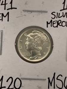 1941 Gem Mercury Silver Dime