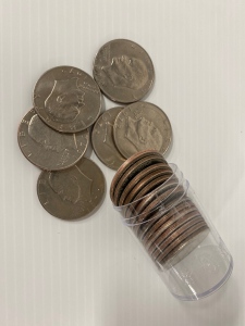 Roll of 1972 Eisenhower Dollars