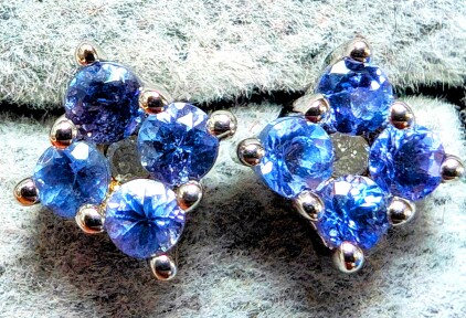 Silver Tranzanite 0.5Ct Earrings