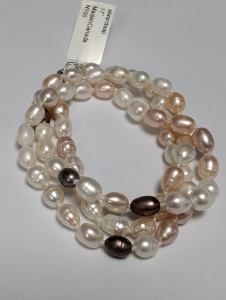 Silver Fresh Water Pearl 17" Necklace