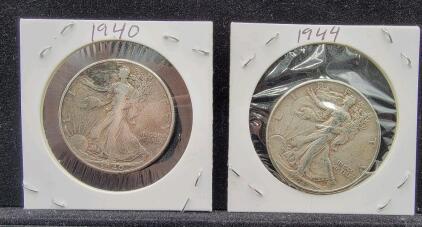 (2) Walking Liberty Silver Half Dollar