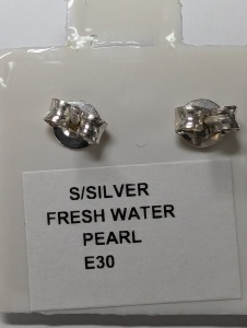 Silver Freshwater Pearl Earrings