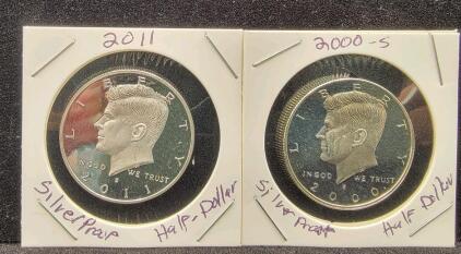(2) Silver Proof Half Dollar
