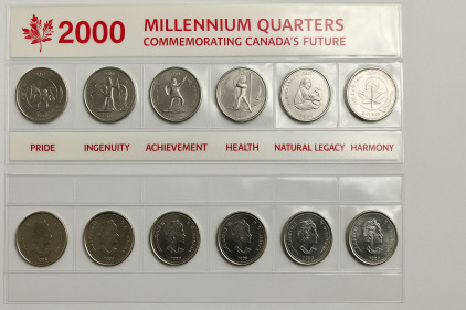 (12) Millenium Quarter Coins