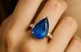 10K Tanzanite Diamond Ring, Tanzanite 2.5ct, Diamond 0.04ct