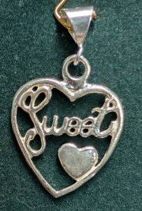 1.3G Silver Heart Pendant