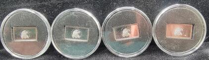 (4) One Gram Silver Bars