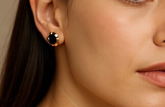 14K Black Diamond Earrings Approx. 2.05ct