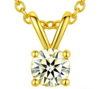 14K Natural Diamond 0.11Ct Pendant