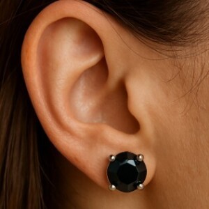 14K 2.3Ct Black Diamond Earrings