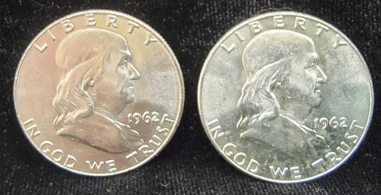 (2) 1962 Franklin Silver Half Dollar