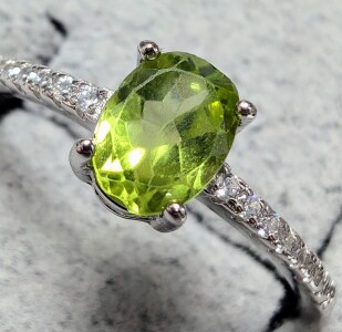 Silver Periodt & Cz Ring