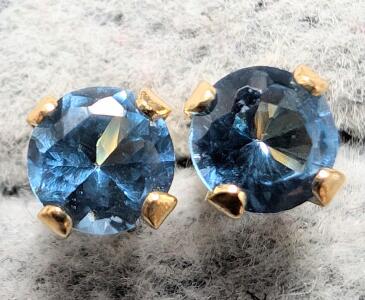10K Genuine Gemstone Earrings