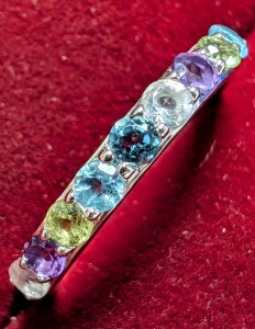 Silver Natural Color Color Gems Ring