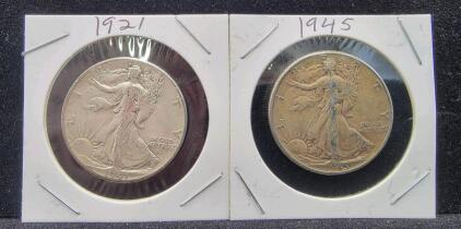 (2) Walking Liberty Silver Half Dollar