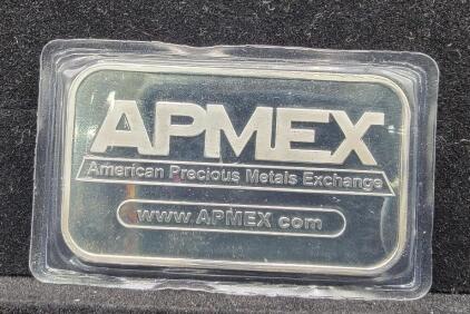 (1)One Ounce APMEX Pure Silver Bar