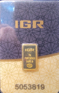 One Gram Fine Gold Bar