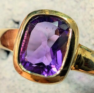 Silver Amethyst 1Ct Ring