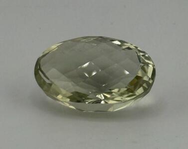 44.81 Carat Loose Green Quartz Gemstone, Oval Facet, Certified by GLA