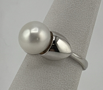 Freshwater Cultured Pearl Ring with 9mm Pearl, 4.46 grams, AIG Certified