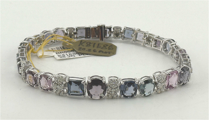 Platinum Spinel & Diamond Bracelet, 19.14ct Spinel, 1.60ct Diamond