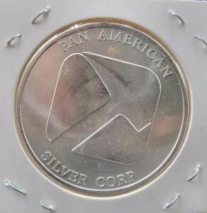 Pan American Silver Corp One Ounce Pure Silver Medal