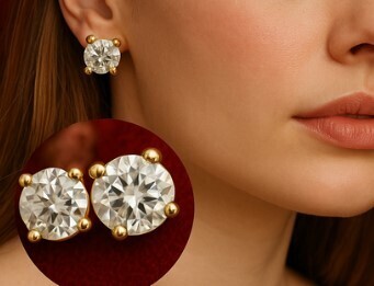 14K Lab Diamond Earring Approx. 1.7ct
