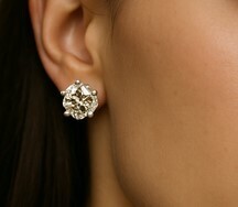 14K Natural Color Diamond Earrings Approx. 1ct