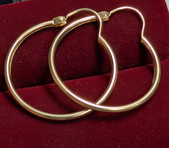 10K 0.98G Hoop Earrings