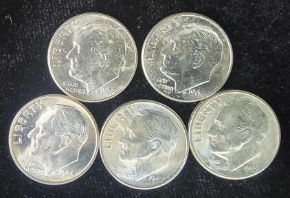 (5) Silver Dimes