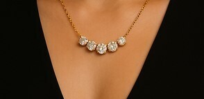 10K Natural Diamond Necklace Approx. 1ct