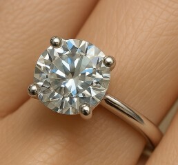 14k 3.58G Moissanite 2Ct Ring