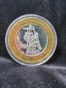 One Ounce Pure Silver Casino Themed Round, yr. 2000