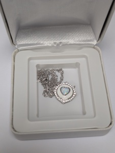 Silver Syn Opal 16-18 Necklace