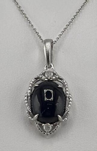 Oscar Friedman Pendant Necklace, Star Sapphire 8.22 ct, 925 Sterling Silver