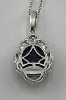 Oscar Friedman Pendant Necklace, Star Sapphire 8.22 ct, 925 Sterling Silver - 3