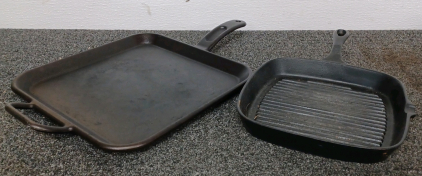 (2) Cast-Iron Griddles