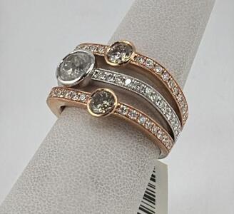 14KT Gold Diamond Ring, 2.64 cts Total Diamond Weight
