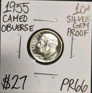 1955 PR66 Gem Proof Silver Roosevelt Dime
