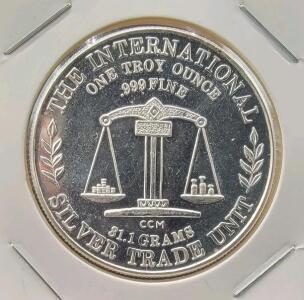 One Troy Ounce .999 Silver Round