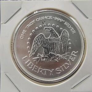 One Troy Ounce .999 Silver Round