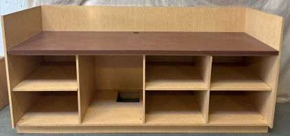Wooden Cubby Storage Unit / 30&rdquo; L x 96&rdquo; W x 46&rdquo; H