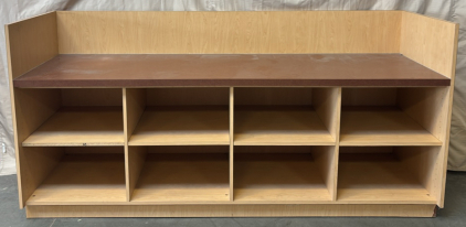 Wooden Cubby Storage Unit / 30&rdquo; L x 96&rdquo; W x 46&rdquo; H