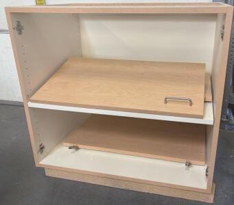 Wooden Shelving H 2&rsquo; 8.5&rdquo; W 2&rsquo; 8&rdquo; L 1&rsquo; 11&rdquo;