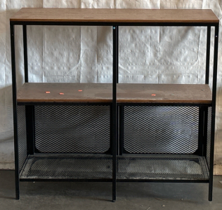 Metal/Wood Shelf H 2&rsquo; 10&rdquo; L 1&rsquo; 2&rdquo; W 3&rsquo; 3.5&rdquo;