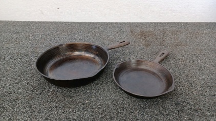 (2) Small Cast-Iron Pans